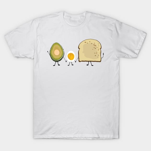 Unite: Avocado, Egg and Toast Edition T-Shirt by Crafting Yellow